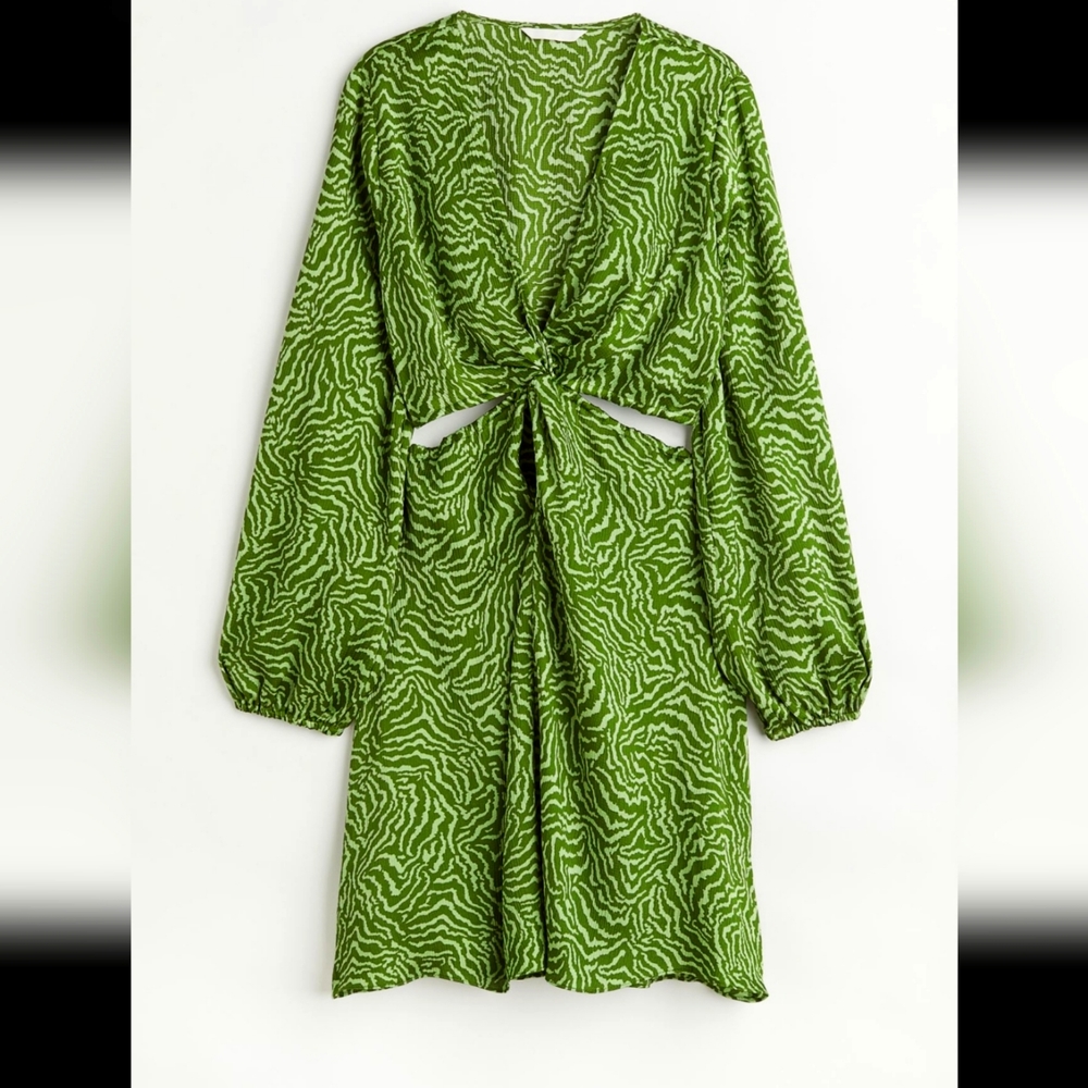 Knot detail cut-out dress